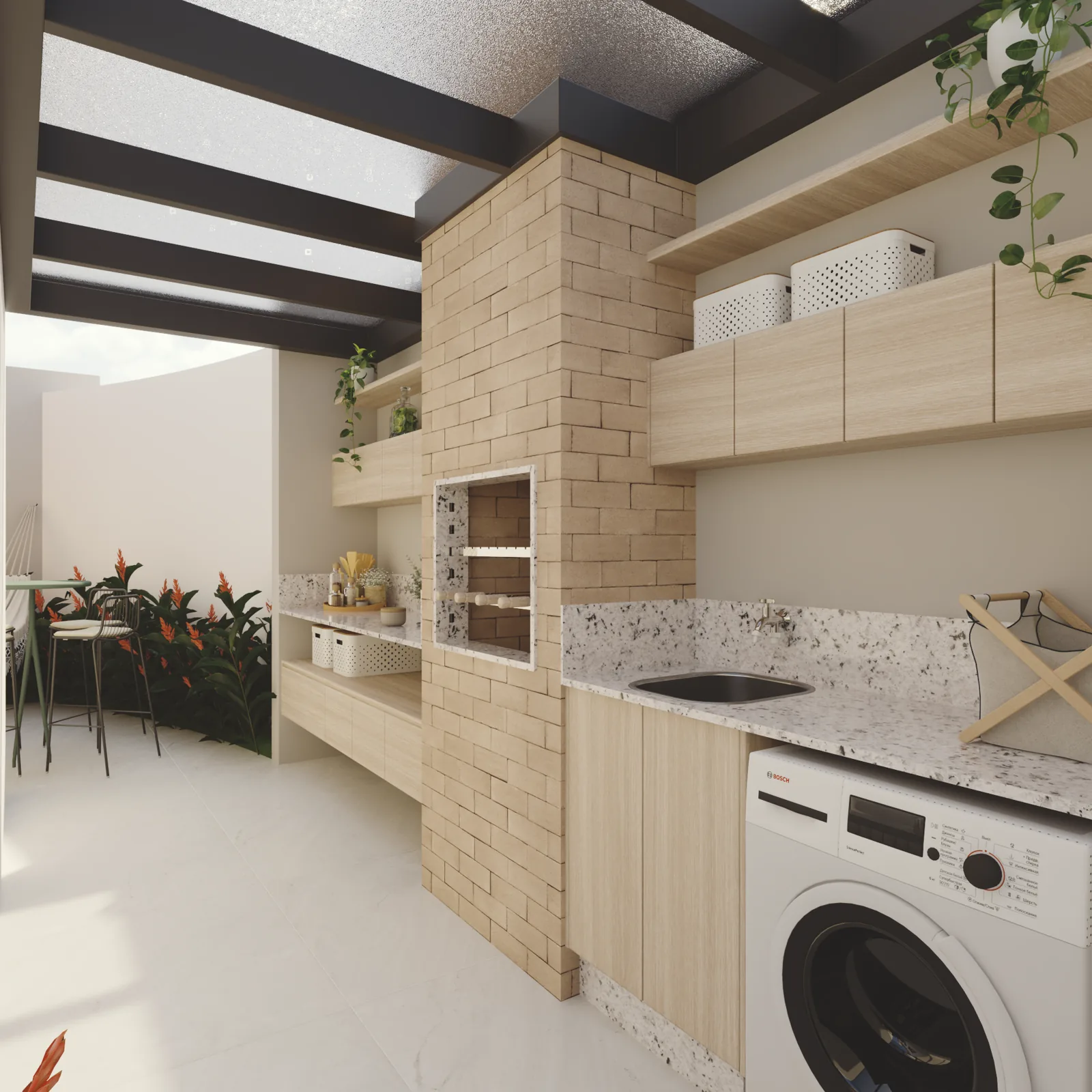 Casas Jardim Livia, área de serviço